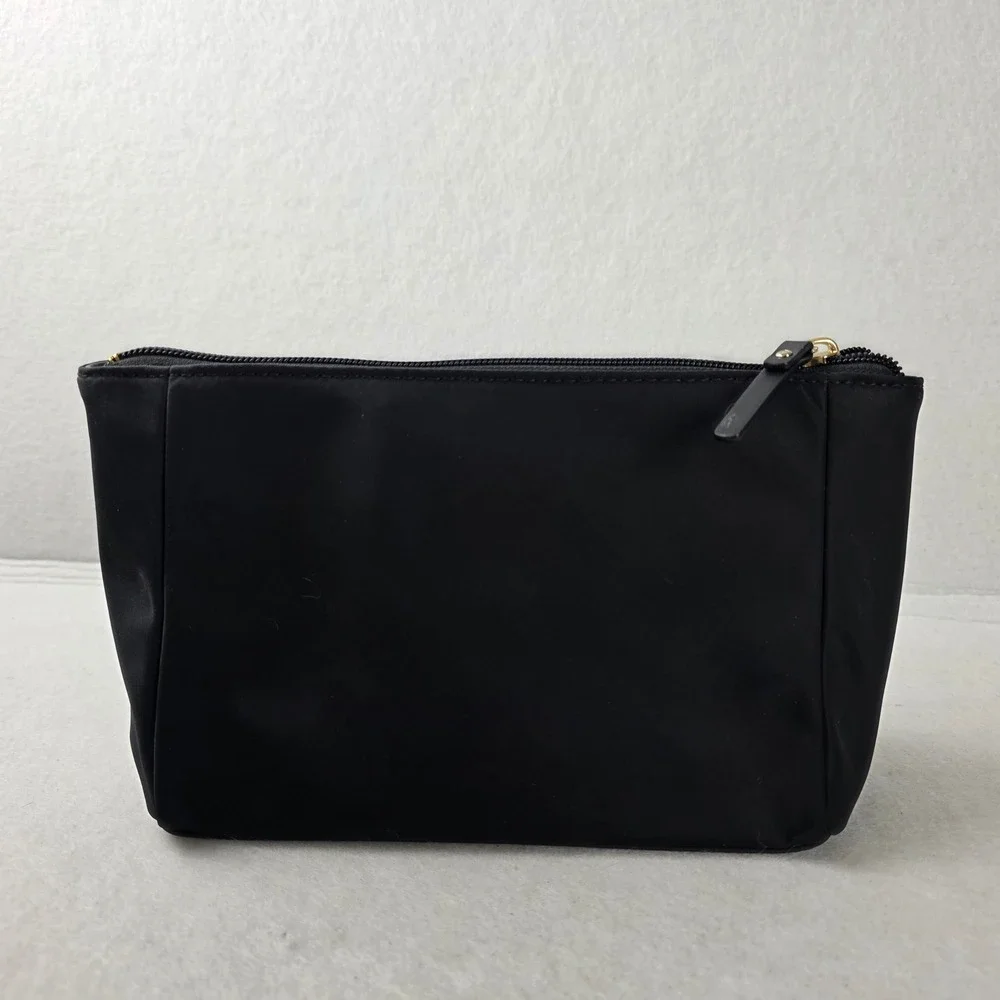 Kate Spade Watson Lane Briley Black Nylon Bow Cosmetic Bag Pouch PWRU6041